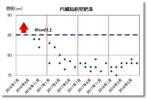 2018上期の内蔵脂肪型肥満