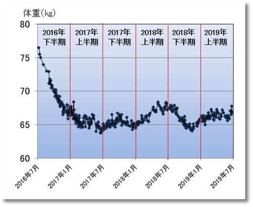 2019上期の体重変化