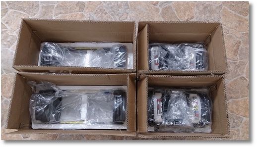 ビニール袋に包まれたブロックダンベル