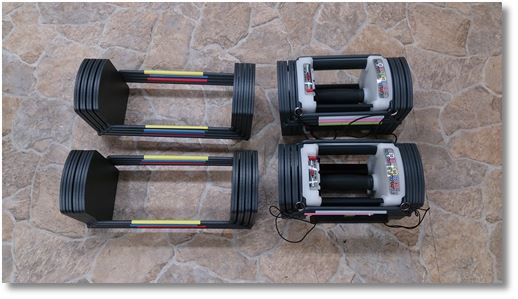 ビニール袋から出したブロックダンベル