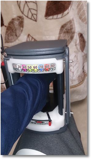 ブロックダンベルによるオンザニー